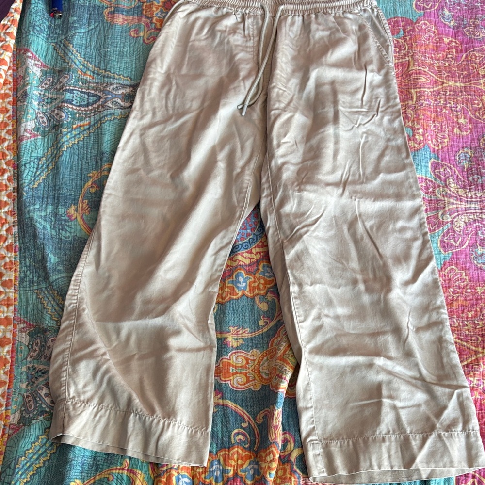 Quince Tan Wide Leg Pants